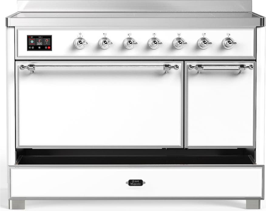 Ilve UMIB48QNR3WHC White With Chrome Trim