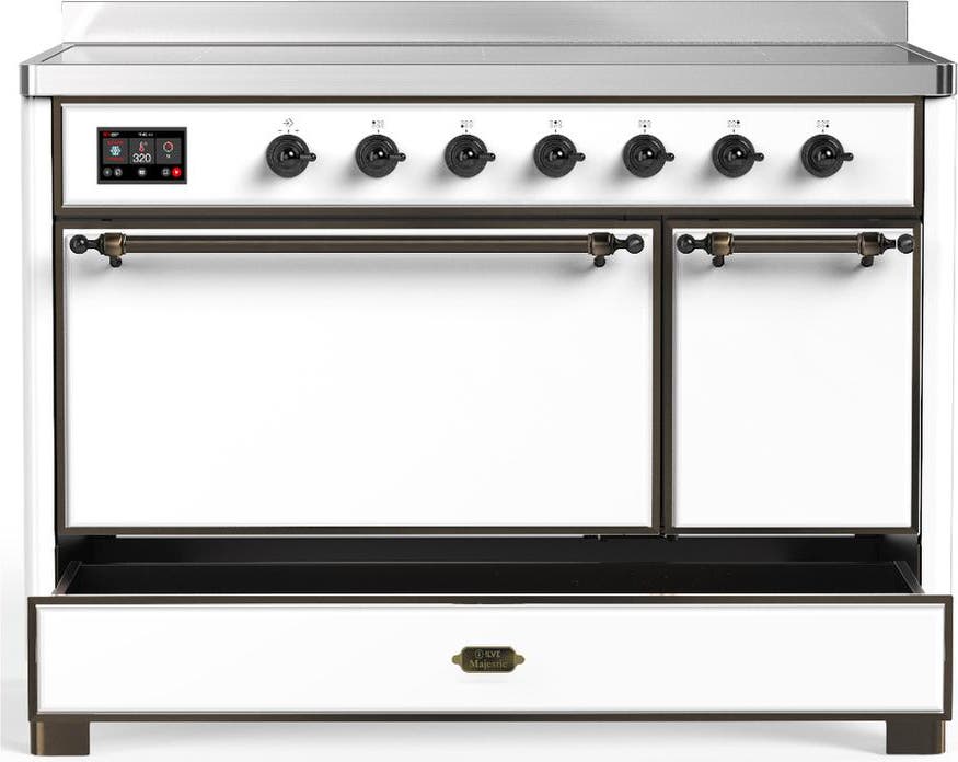 Ilve UMIB48QNR3WHB White With Burnished Trim