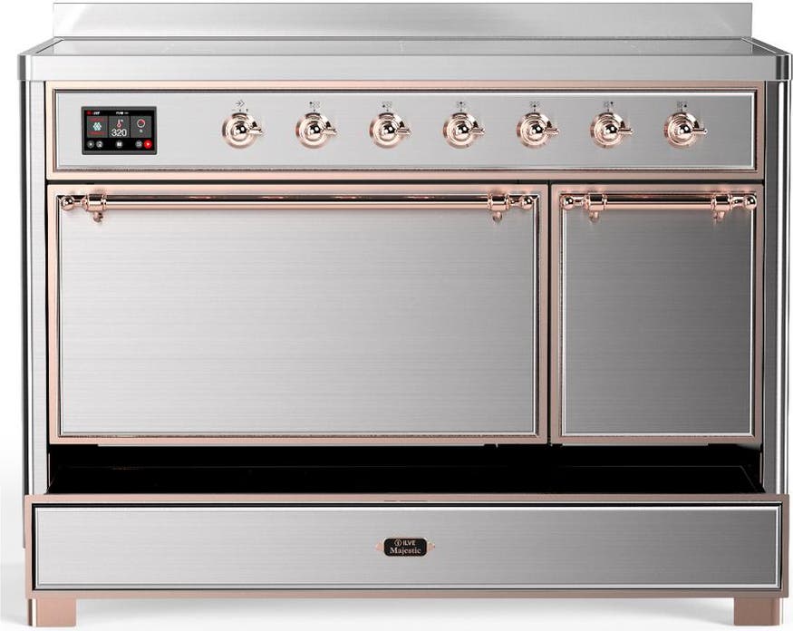 Ilve UMIB48QNR3SSP Stainless Steel With Copper Trim