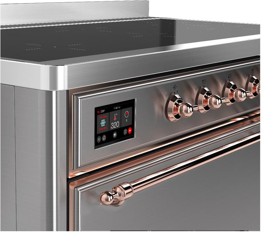 Ilve UMIB48QNR3SSP Stainless Steel With Copper Trim