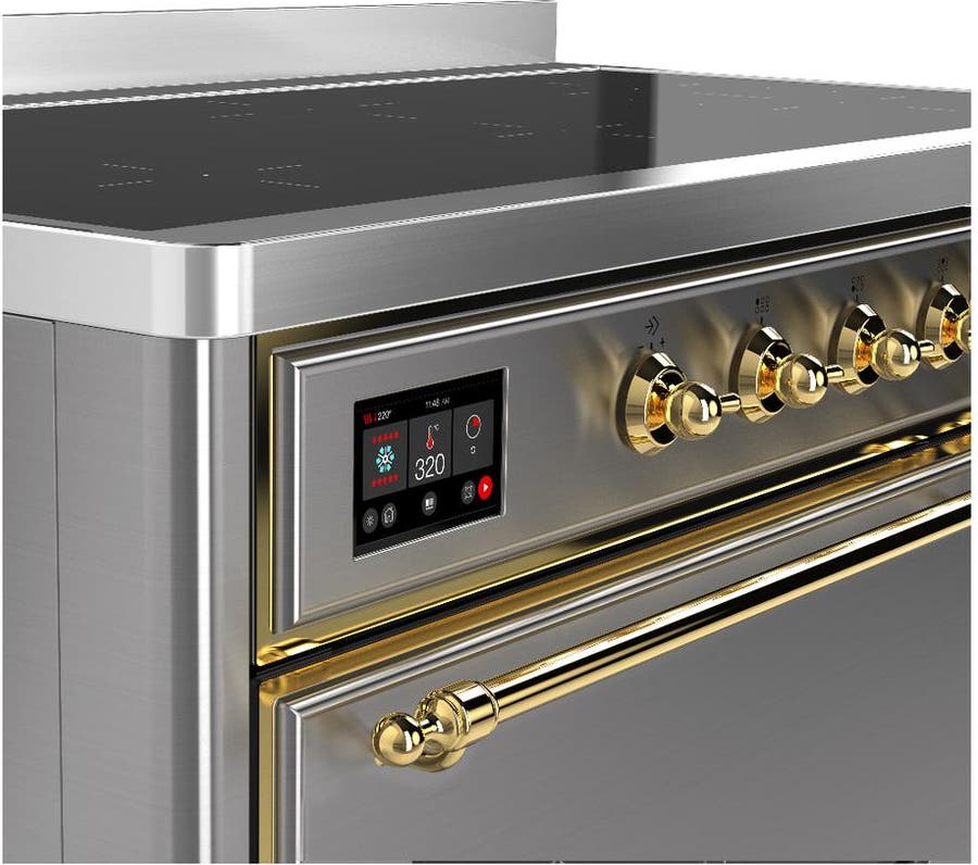 Ilve UMIB48QNR3SSG Stainless Steel With Brass Trim