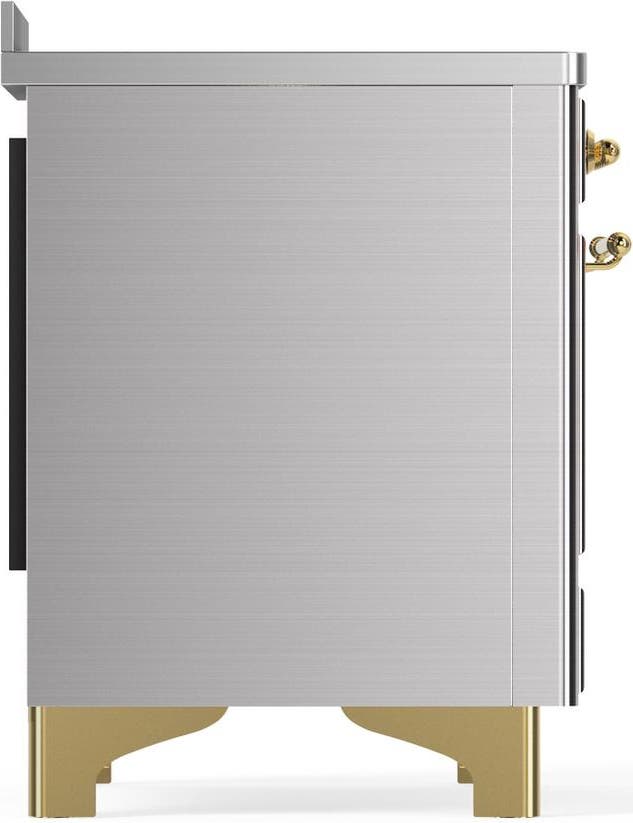 Ilve UMIB48QNR3SSG Stainless Steel With Brass Trim