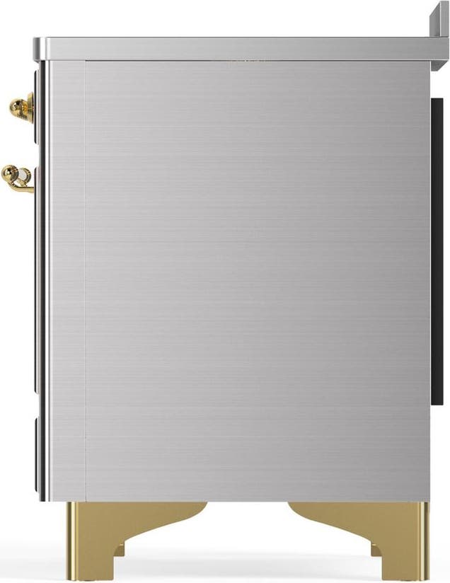 Ilve UMIB48QNR3SSG Stainless Steel With Brass Trim