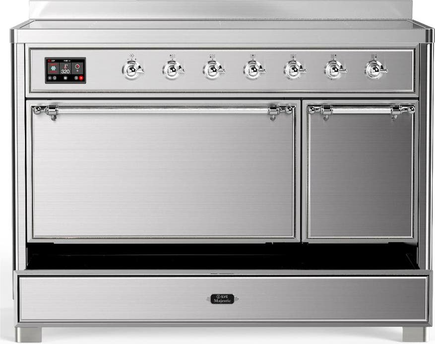 Ilve UMIB48QNR3SSC Stainless Steel With Chrome Trim