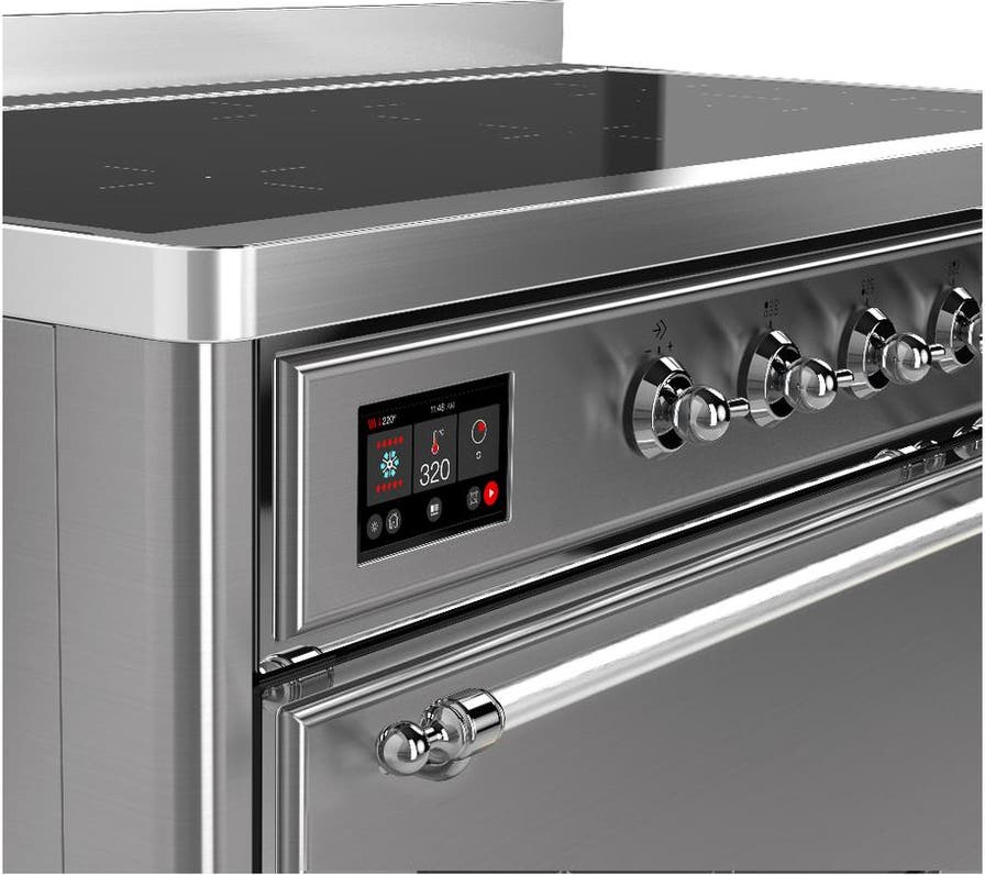 Ilve UMIB48QNR3SSC Stainless Steel With Chrome Trim