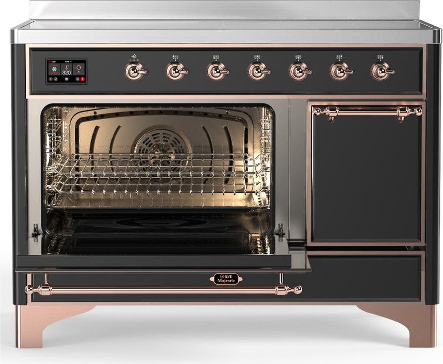 Ilve UMIB48QNR3MGP Matte Graphite With Copper Trim