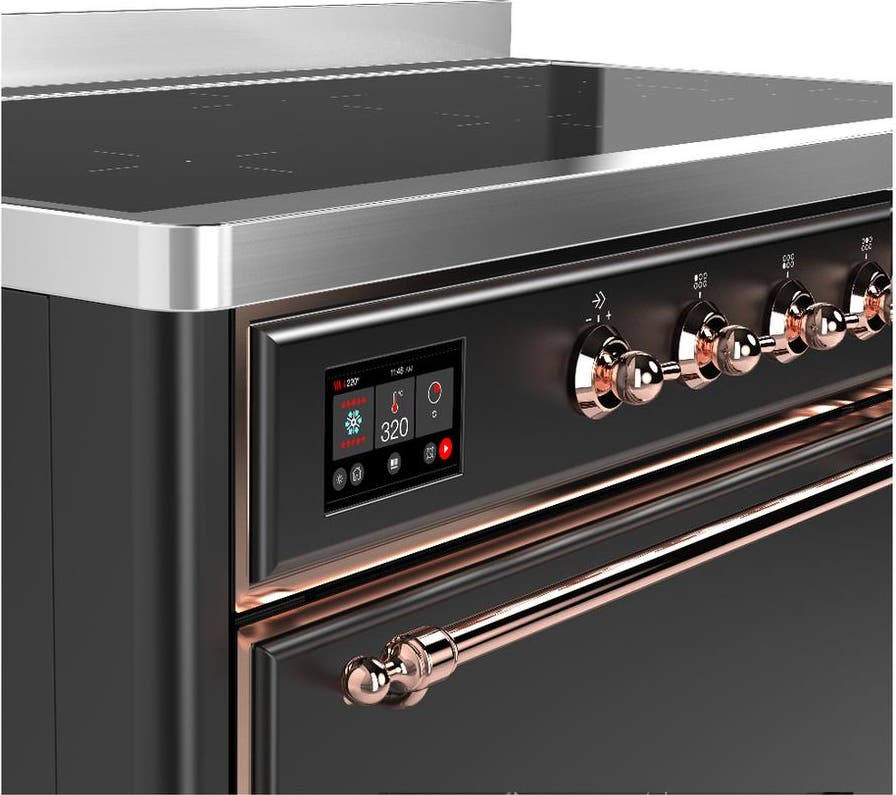 Ilve UMIB48QNR3MGP Matte Graphite With Copper Trim