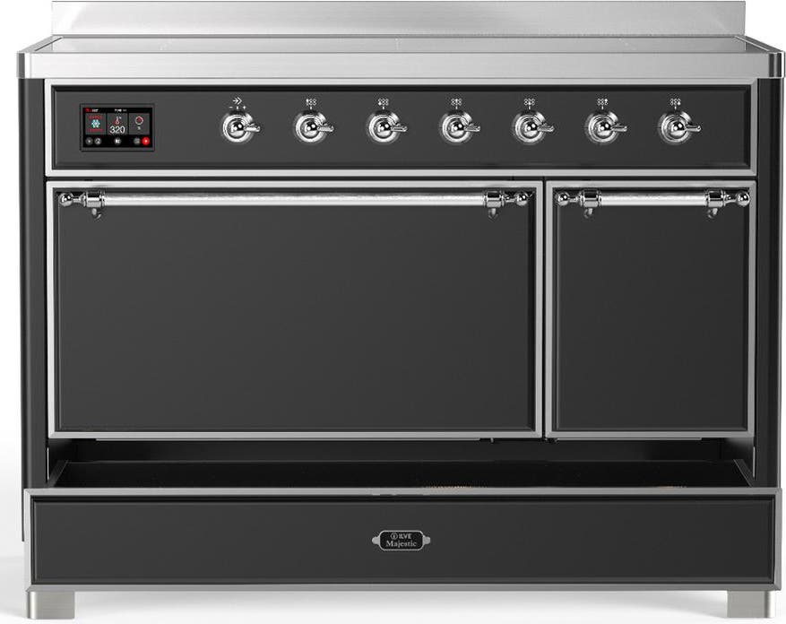 Ilve UMIB48QNR3MGC Matte Graphite With Chrome Trim