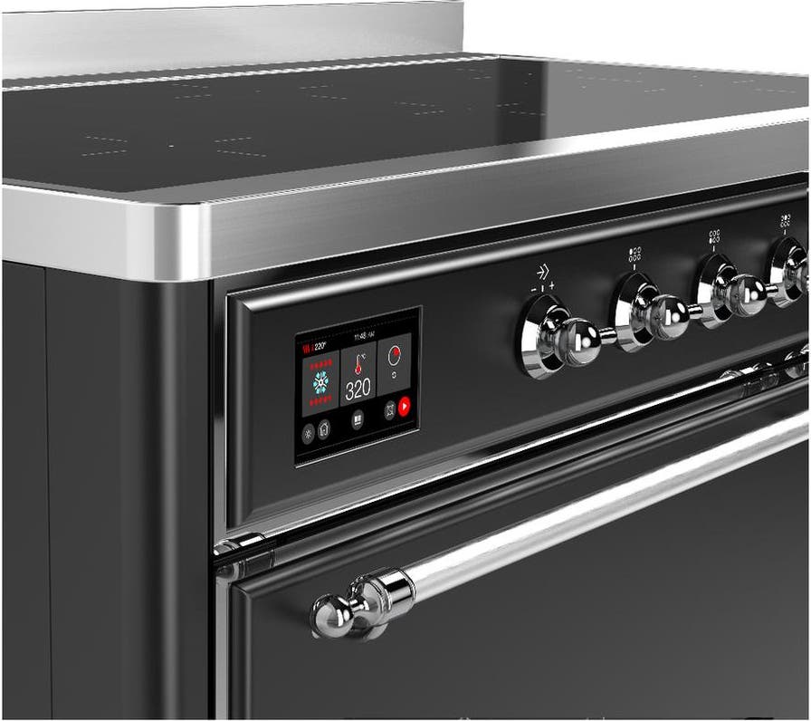 Ilve UMIB48QNR3MGC Matte Graphite With Chrome Trim