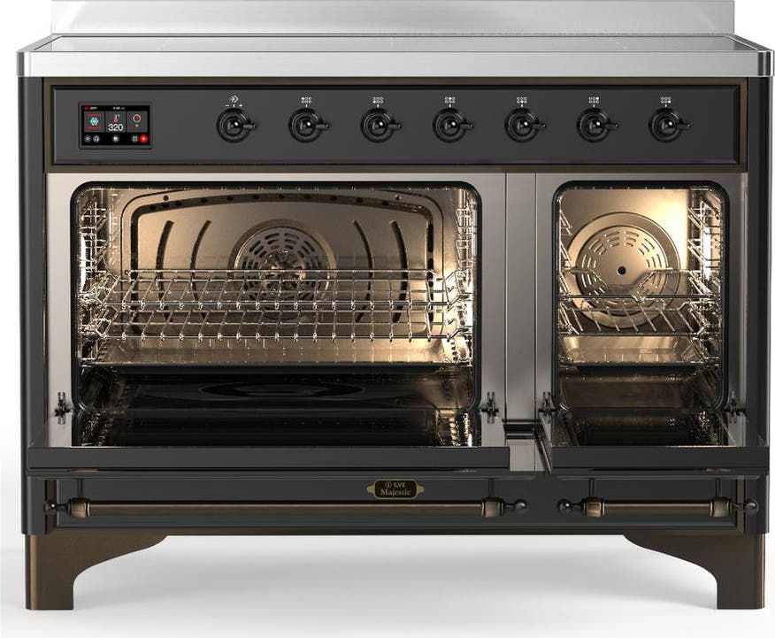 Ilve UMIB48QNR3MGB Matte Graphite With Burnished Trim