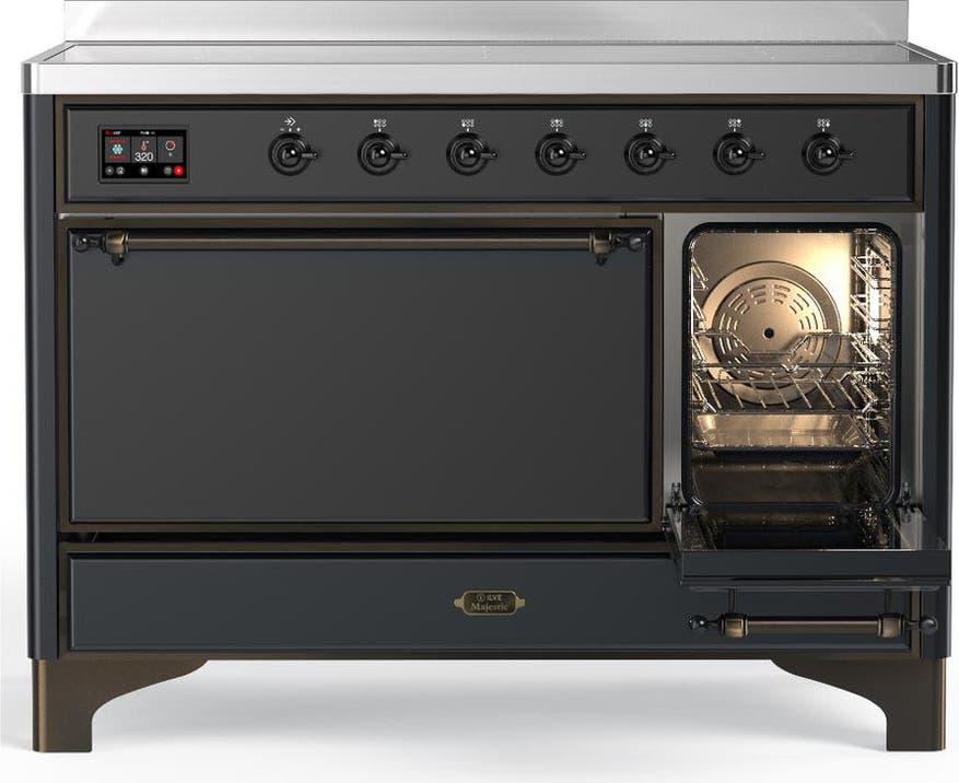 Ilve UMIB48QNR3MGB Matte Graphite With Burnished Trim