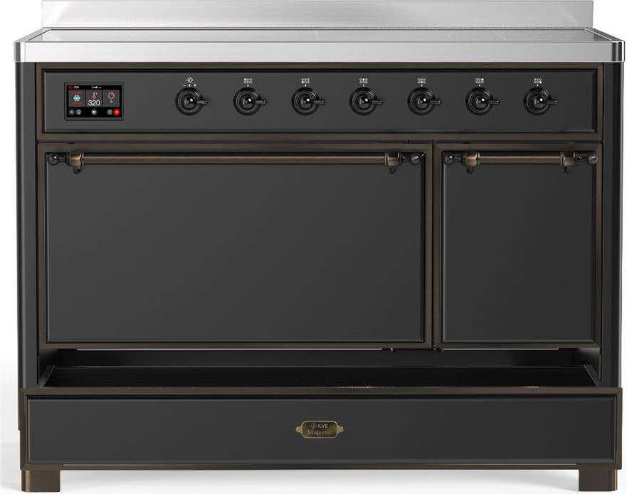 Ilve UMIB48QNR3MGB Matte Graphite With Burnished Trim