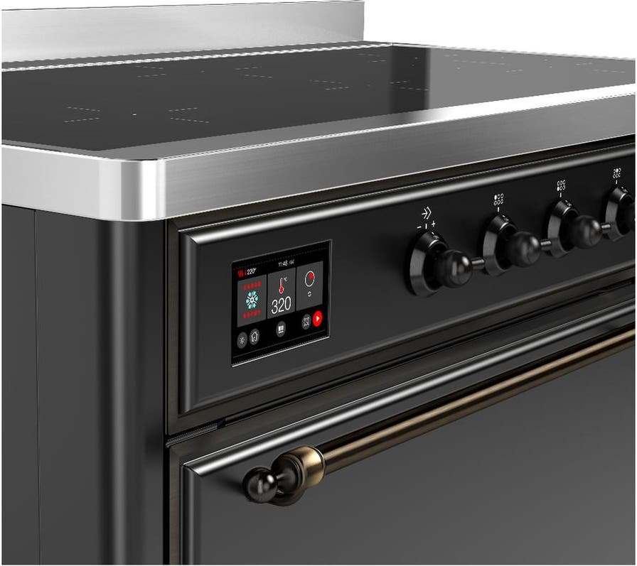 Ilve UMIB48QNR3MGB Matte Graphite With Burnished Trim