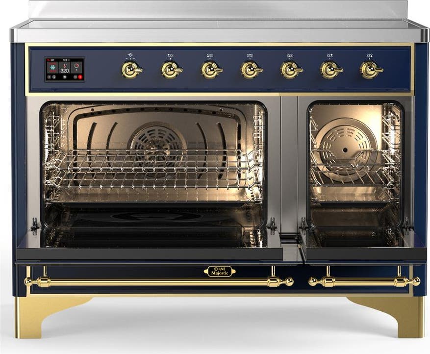 Ilve UMIB48QNR3MBG Midnight Blue With Brass Trim