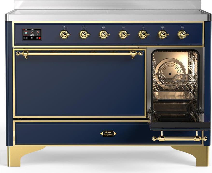 Ilve UMIB48QNR3MBG Midnight Blue With Brass Trim