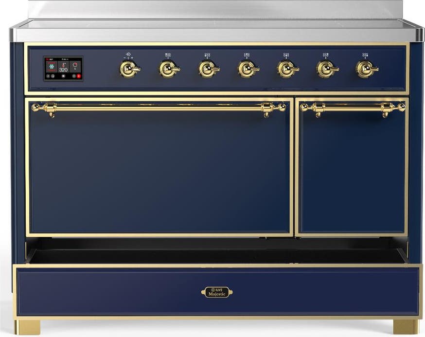 Ilve UMIB48QNR3MBG Midnight Blue With Brass Trim