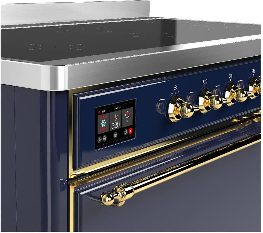 Ilve UMIB48QNR3MBG Midnight Blue With Brass Trim