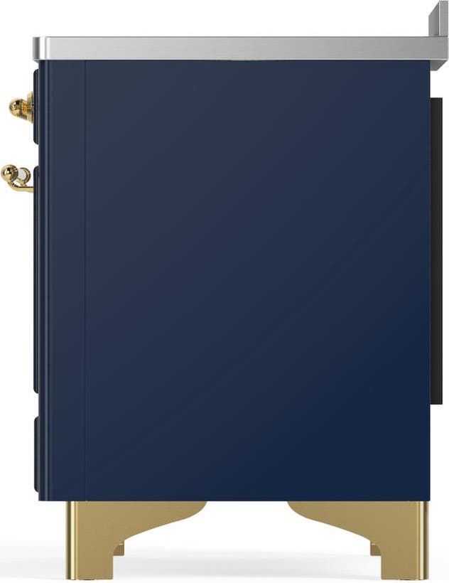 Ilve UMIB48QNR3MBG Midnight Blue With Brass Trim
