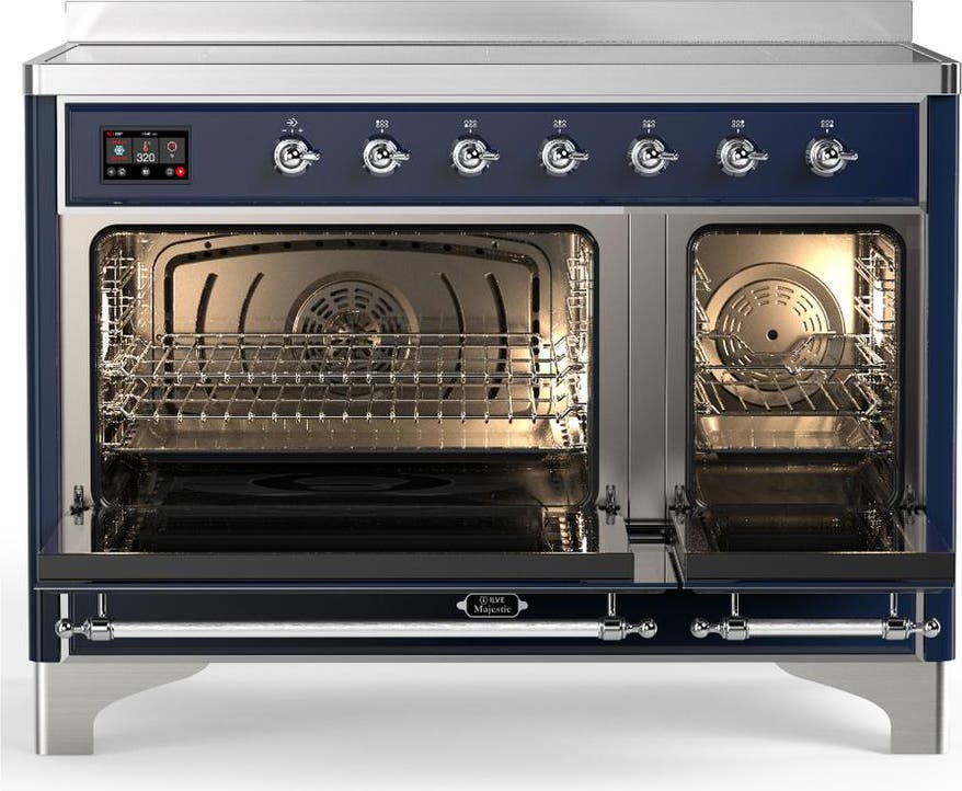 Ilve UMIB48QNR3MBC Midnight Blue With Chrome Trim