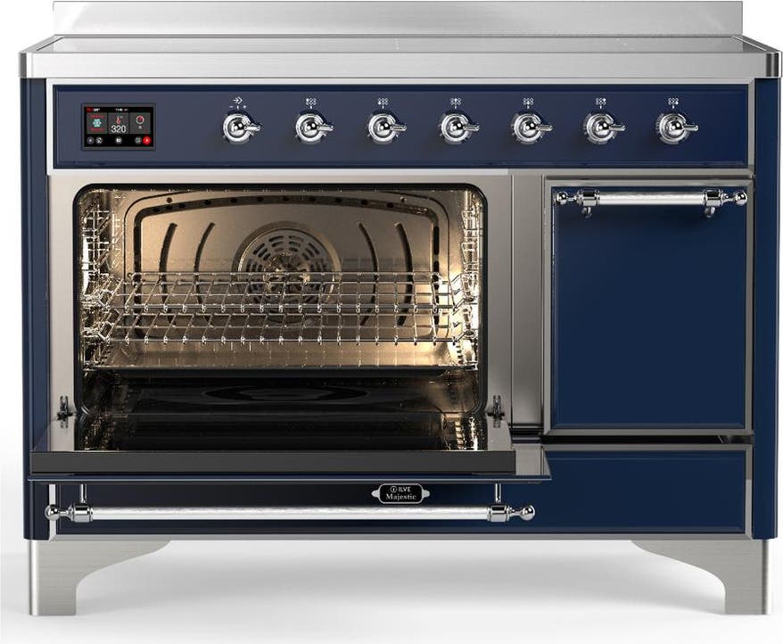 Ilve UMIB48QNR3MBC Midnight Blue With Chrome Trim