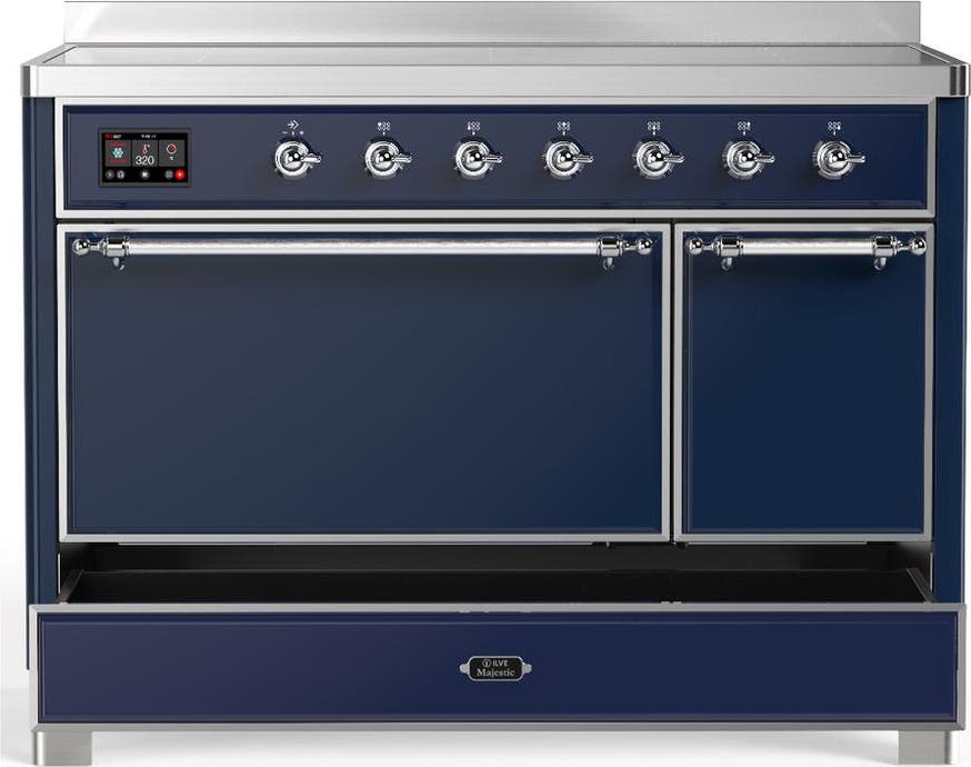 Ilve UMIB48QNR3MBC Midnight Blue With Chrome Trim