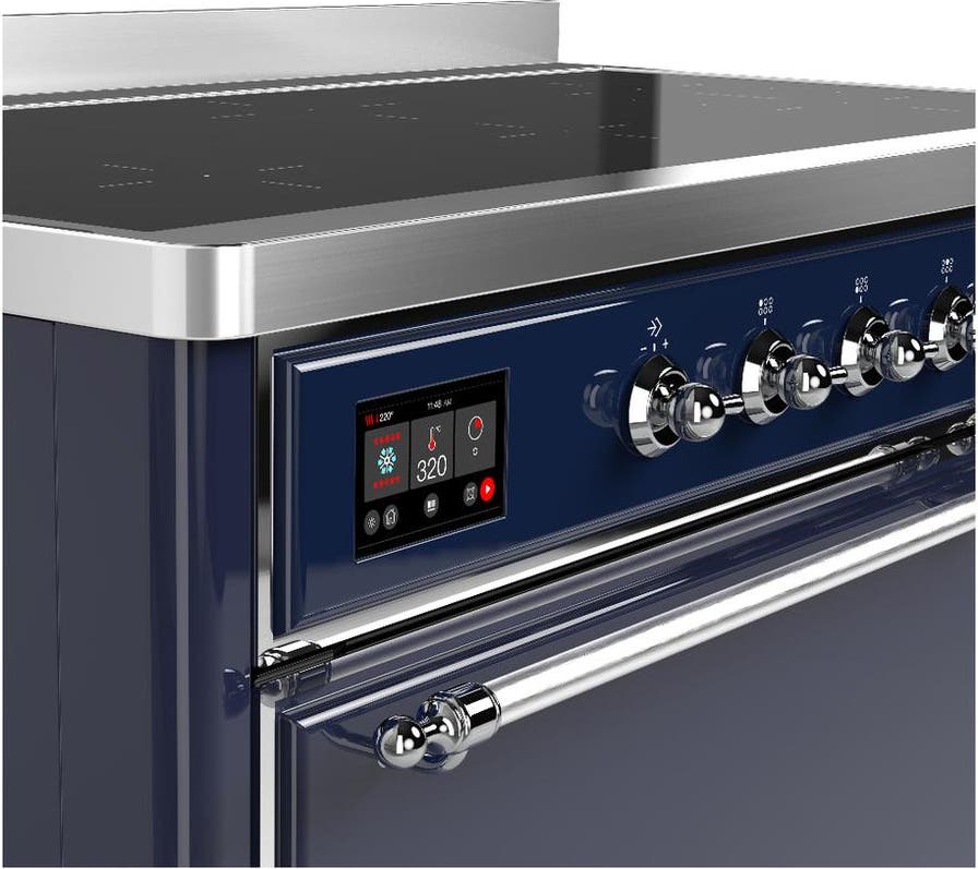 Ilve UMIB48QNR3MBC Midnight Blue With Chrome Trim