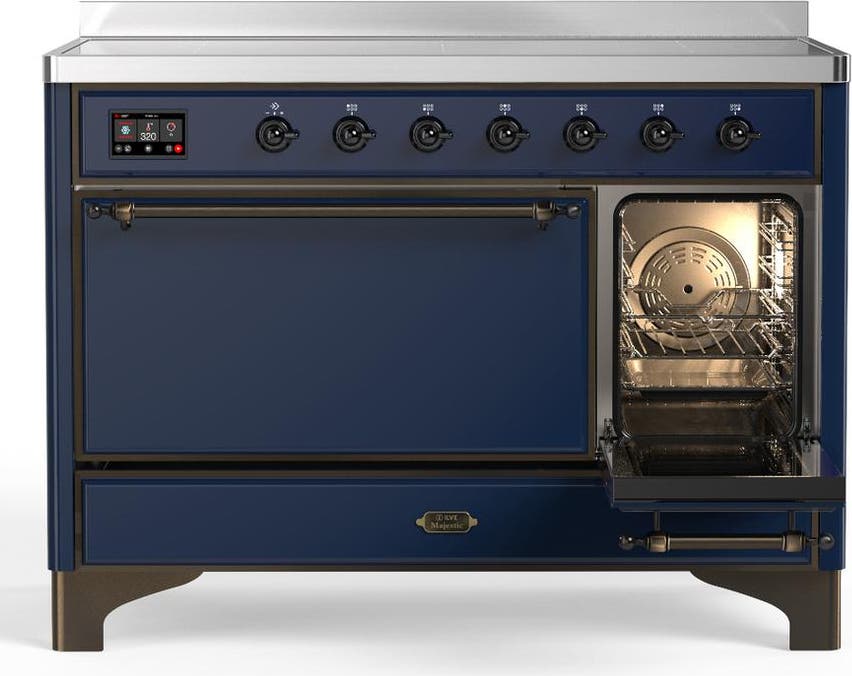 Ilve UMIB48QNR3MBB Midnight Blue With Burnished Trim