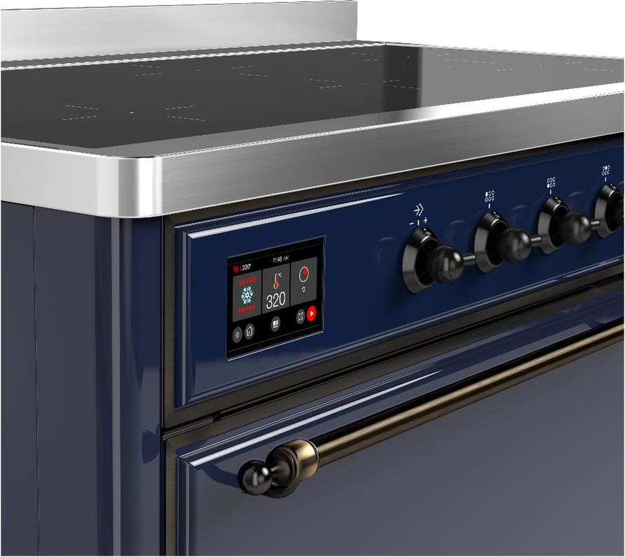 Ilve UMIB48QNR3MBB Midnight Blue With Burnished Trim
