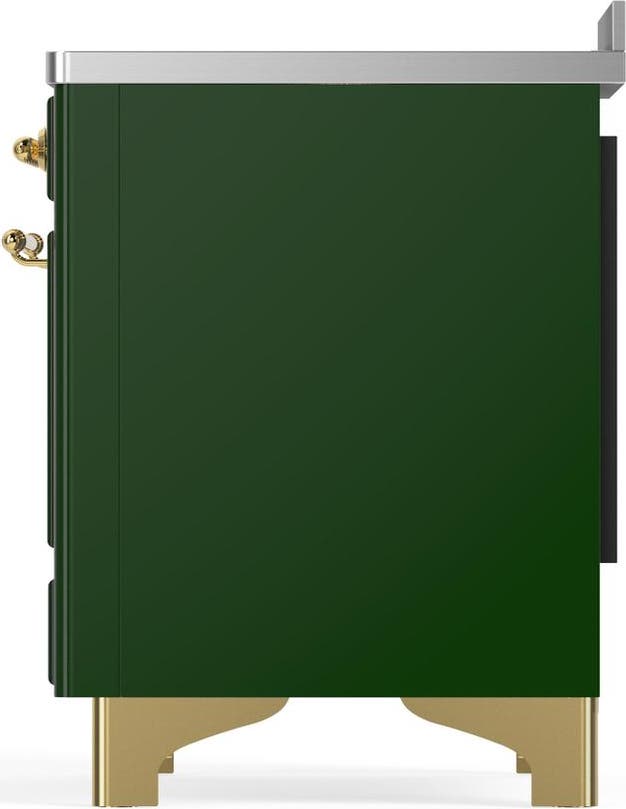 Ilve UMIB48QNR3EGG Emerald Green With Brass Trim