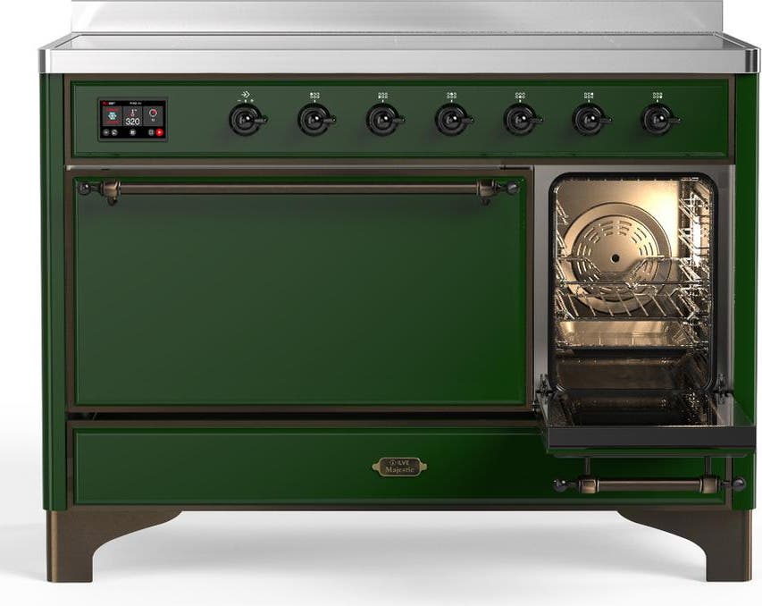 Ilve UMIB48QNR3EGB Emerald Green With Burnished Trim