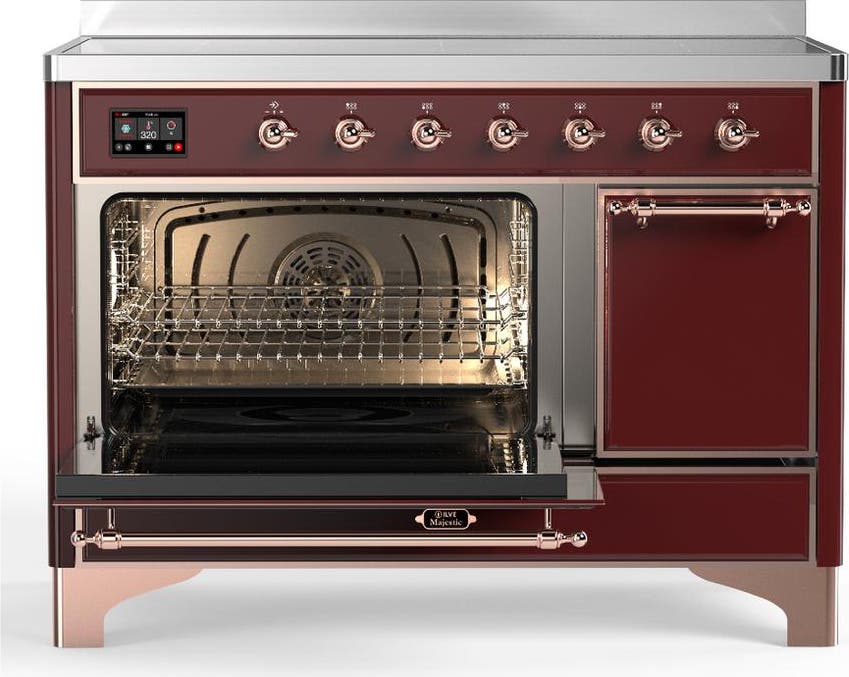 Ilve UMIB48QNR3BUP Burgundy With Copper Trim