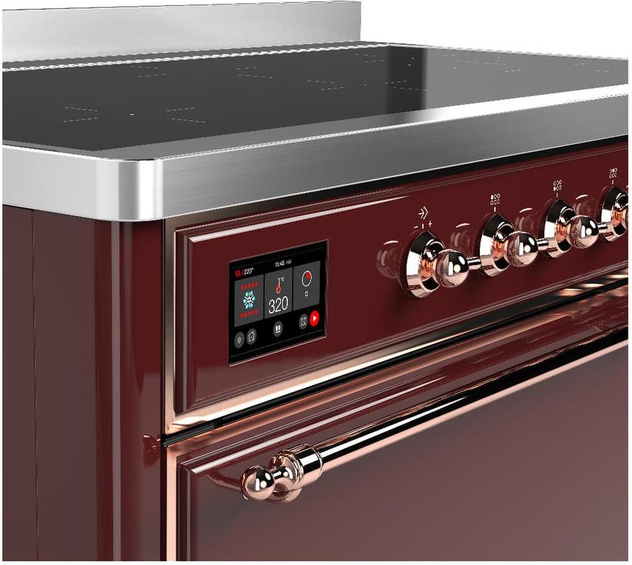 Ilve UMIB48QNR3BUP Burgundy With Copper Trim