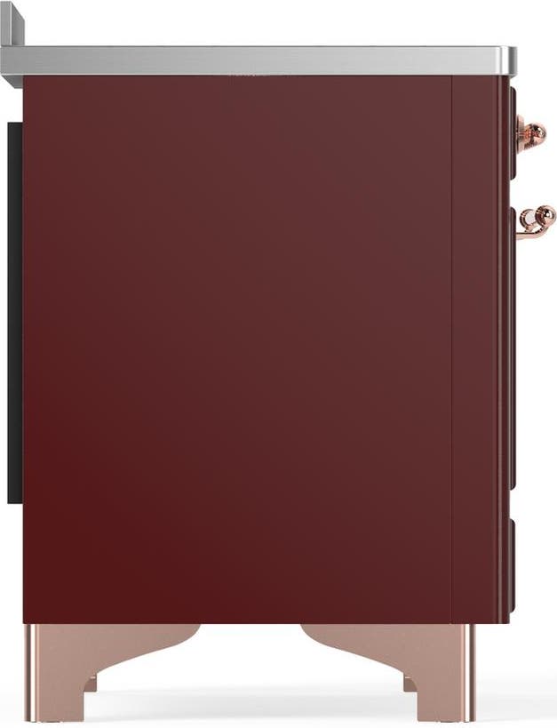 Ilve UMIB48QNR3BUP Burgundy With Copper Trim