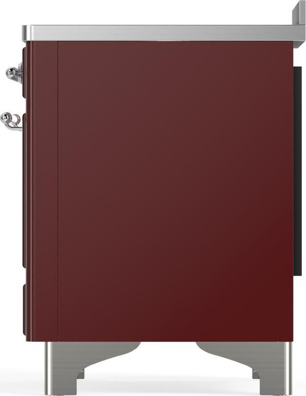 Ilve UMIB48QNR3BUC Burgundy With Chrome Trim
