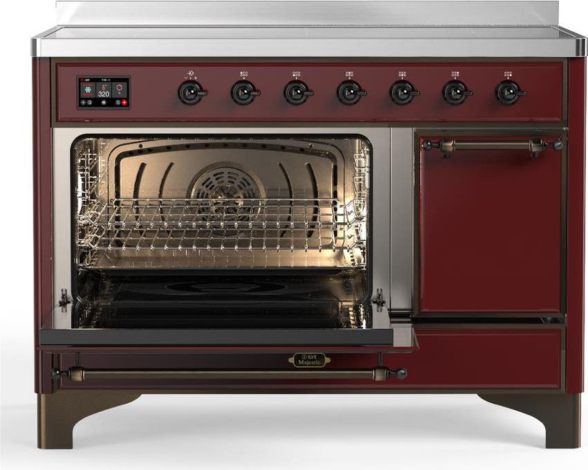 Ilve UMIB48QNR3BUB Burgundy With Burnished Trim