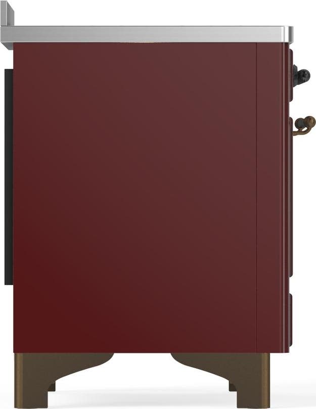 Ilve UMIB48QNR3BUB Burgundy With Burnished Trim