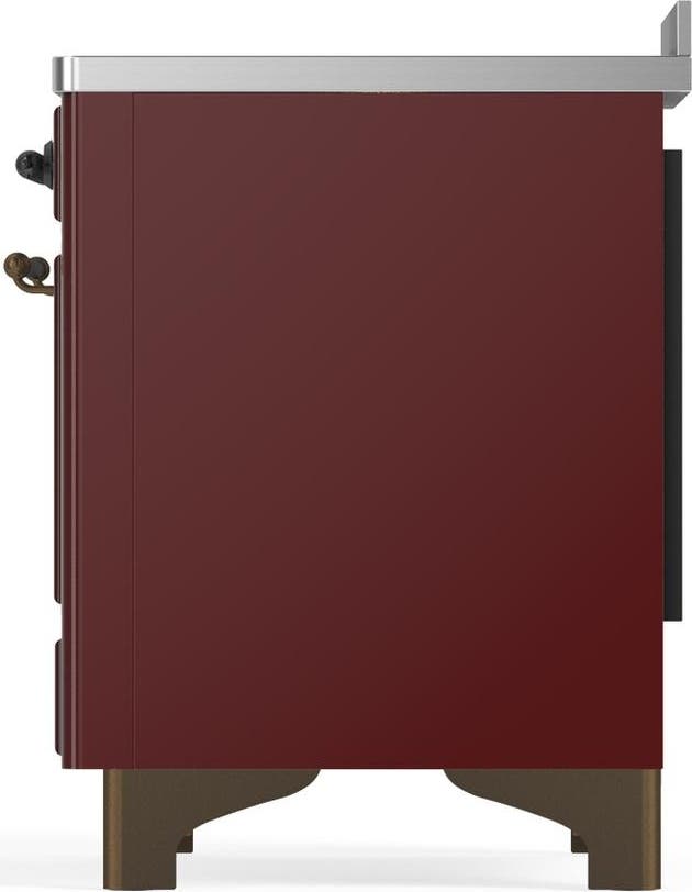 Ilve UMIB48QNR3BUB Burgundy With Burnished Trim