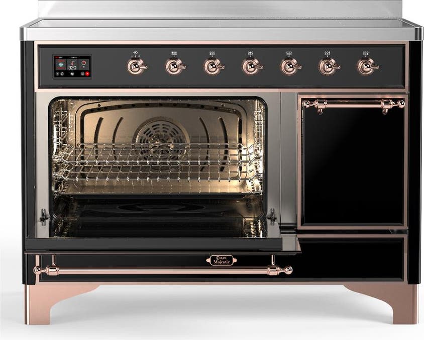 Ilve UMIB48QNR3BKP Glossy Black With Copper Trim
