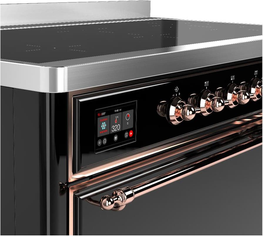 Ilve UMIB48QNR3BKP Glossy Black With Copper Trim