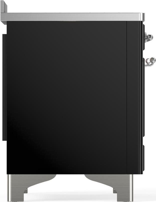 Ilve UMIB48QNR3BKC Glossy Black With Chrome Trim