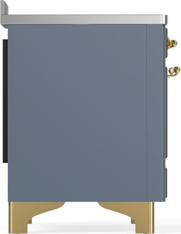 Ilve UMIB48QNR3BGG Blue Grey With Brass Trim