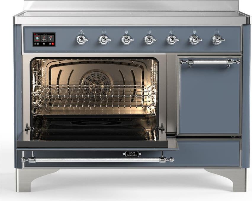 Ilve UMIB48QNR3BGC Blue Grey With Chrome Trim