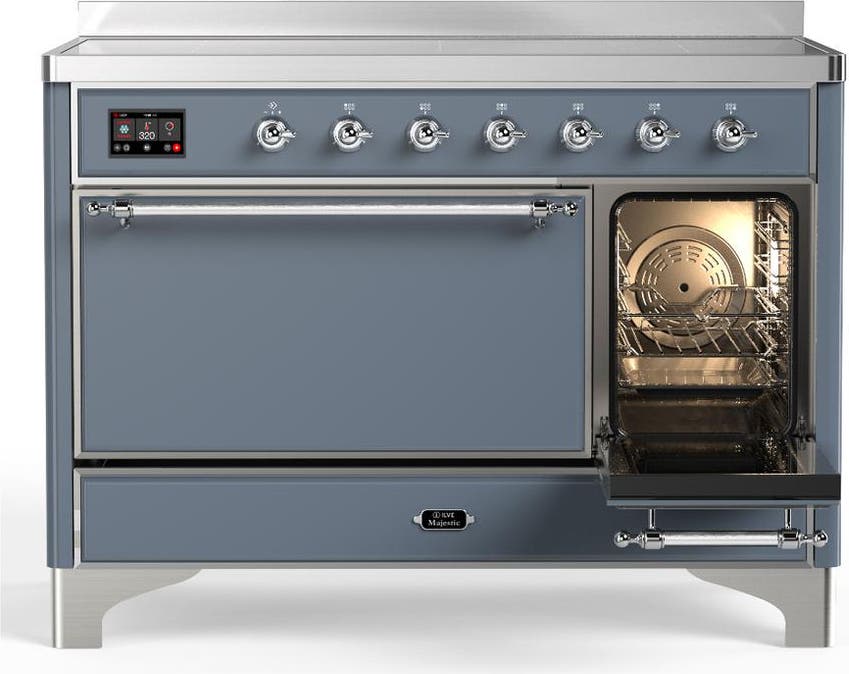 Ilve UMIB48QNR3BGC Blue Grey With Chrome Trim