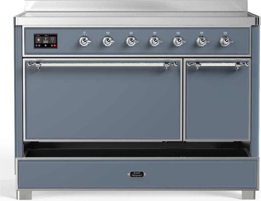 Ilve UMIB48QNR3BGC Blue Grey With Chrome Trim