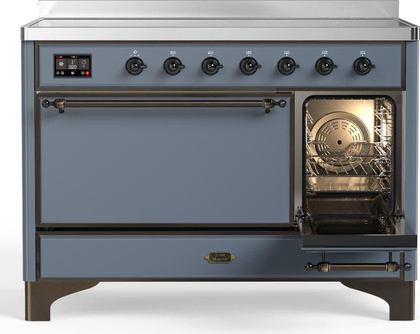 Ilve UMIB48QNR3BGB Blue Grey With Burnished Trim