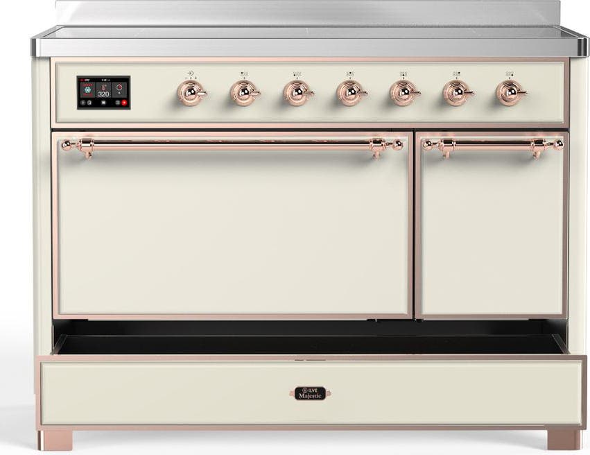Ilve UMIB48QNR3AWP Antique White With Copper Trim