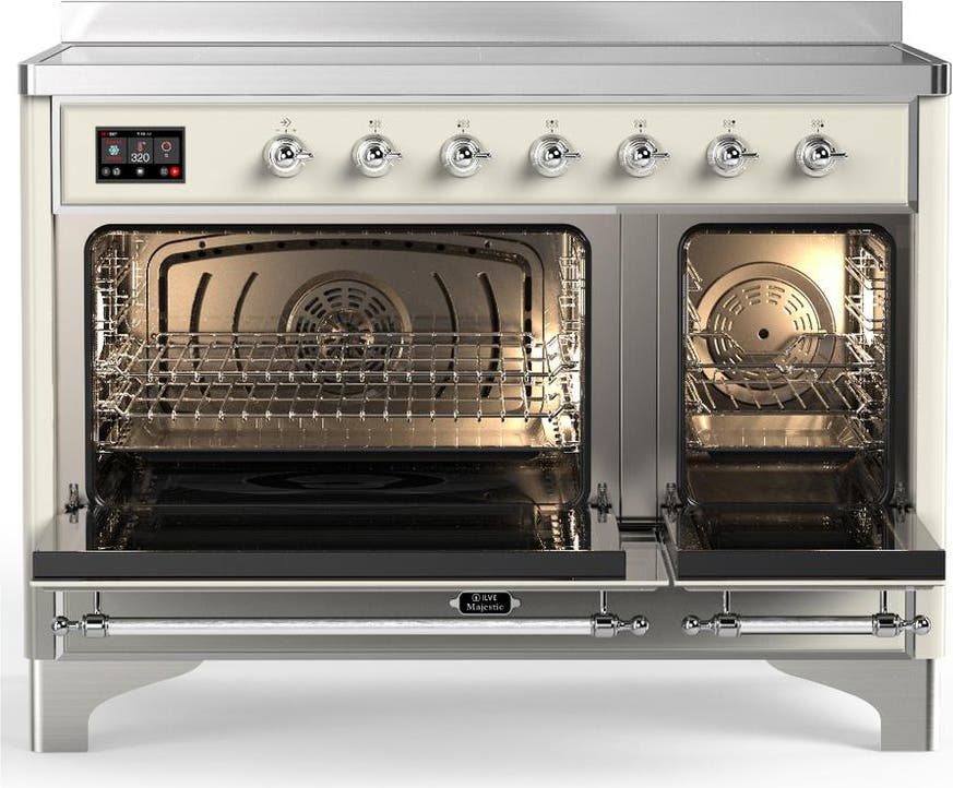 Ilve UMIB48QNR3AWC Antique White With Chrome Trim