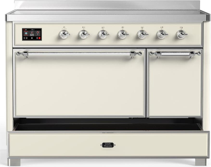 Ilve UMIB48QNR3AWC Antique White With Chrome Trim