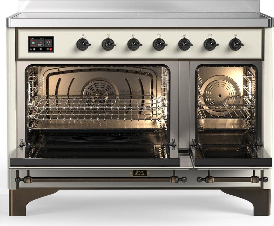 Ilve UMIB48QNR3AWB Antique White With Burnished Trim