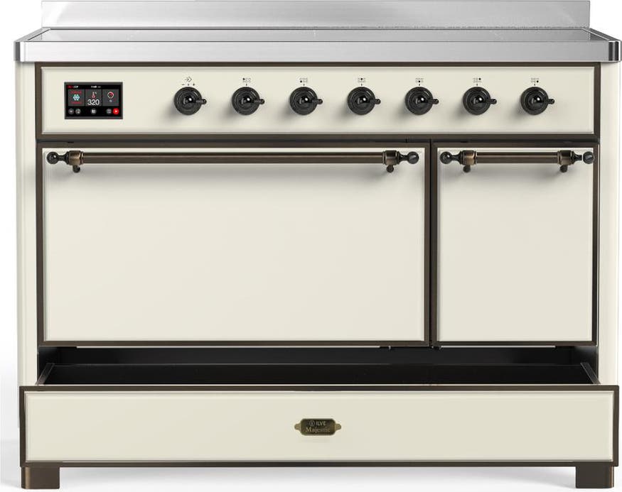 Ilve UMIB48QNR3AWB Antique White With Burnished Trim